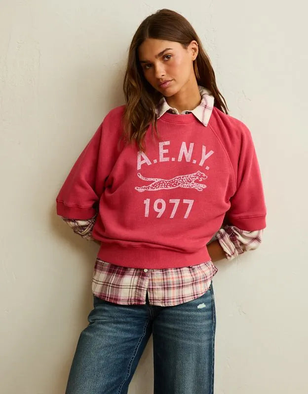 AE Campus Short-Sleeve Sweatshirt