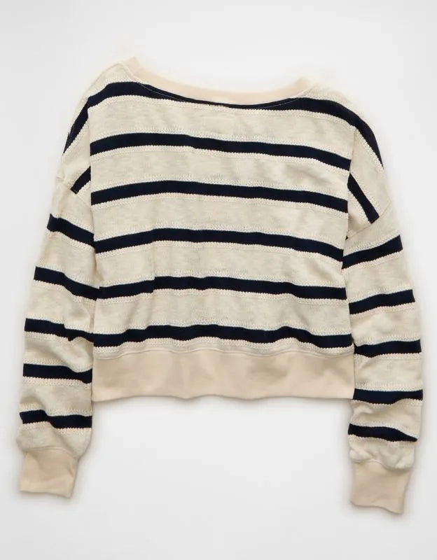 AE Striped Off-the-Shoulder Top