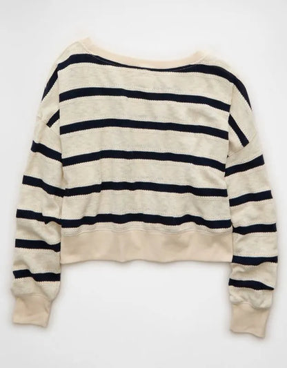AE Striped Off-the-Shoulder Top