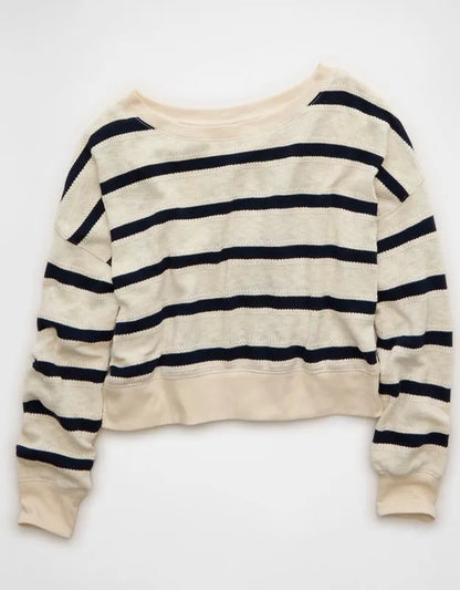 AE Striped Off-the-Shoulder Top