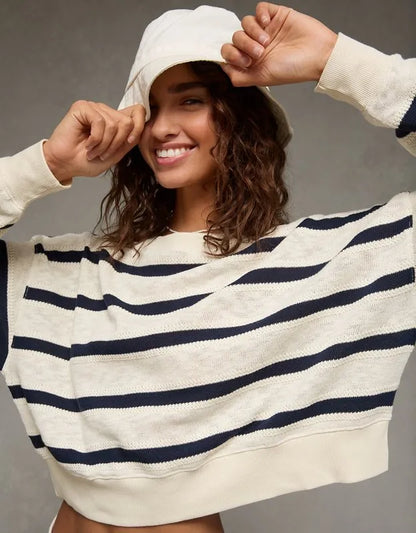 AE Striped Off-the-Shoulder Top