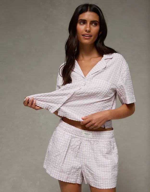 AE Seersucker PJ Shorts