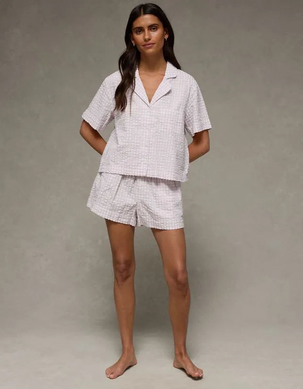 AE Seersucker PJ Shorts
