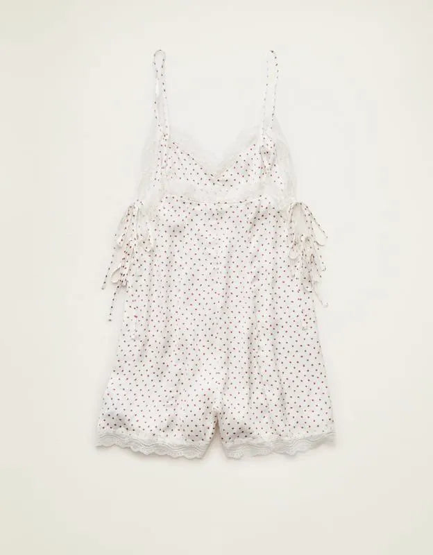 AE Satin Lace Lounge Romper