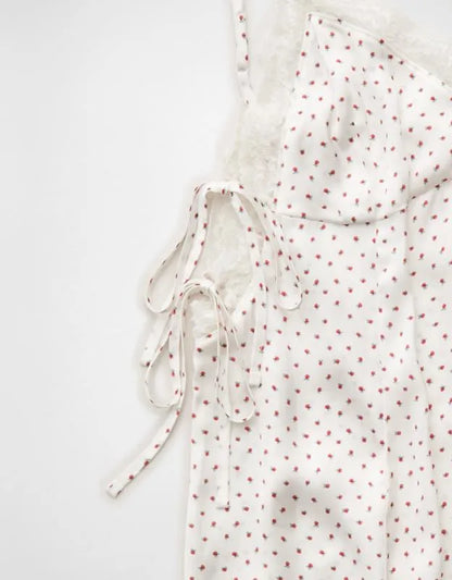 AE Satin Lace Lounge Romper