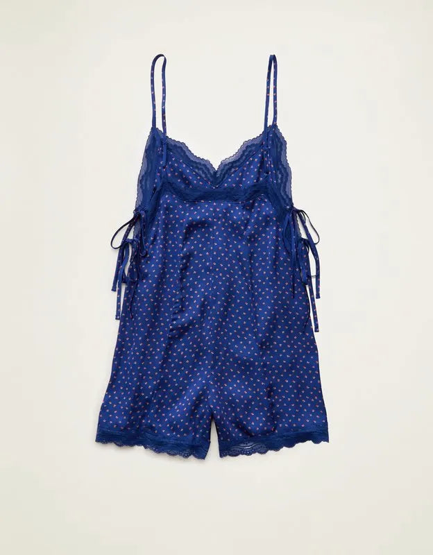 AE Satin Lace Lounge Romper