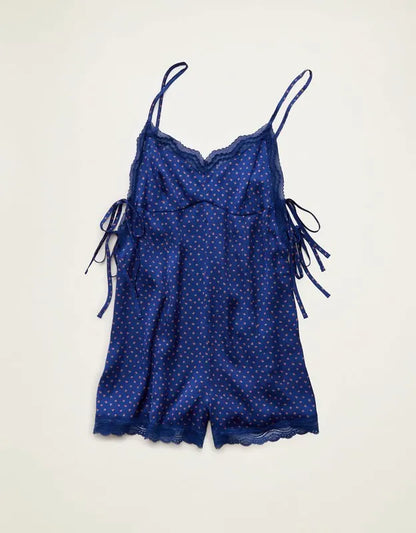 AE Satin Lace Lounge Romper
