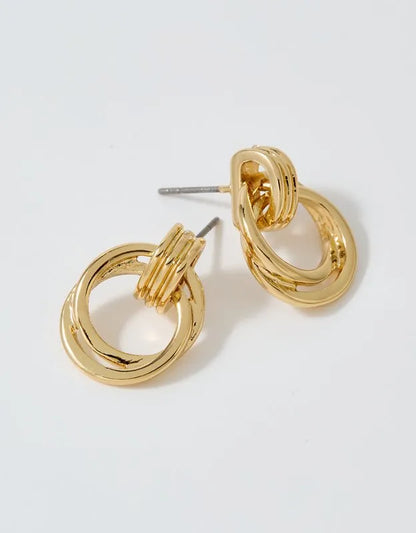 Aerie Mini Double Circle Hoop Earrings