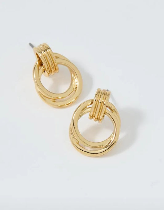 Aerie Mini Double Circle Hoop Earrings