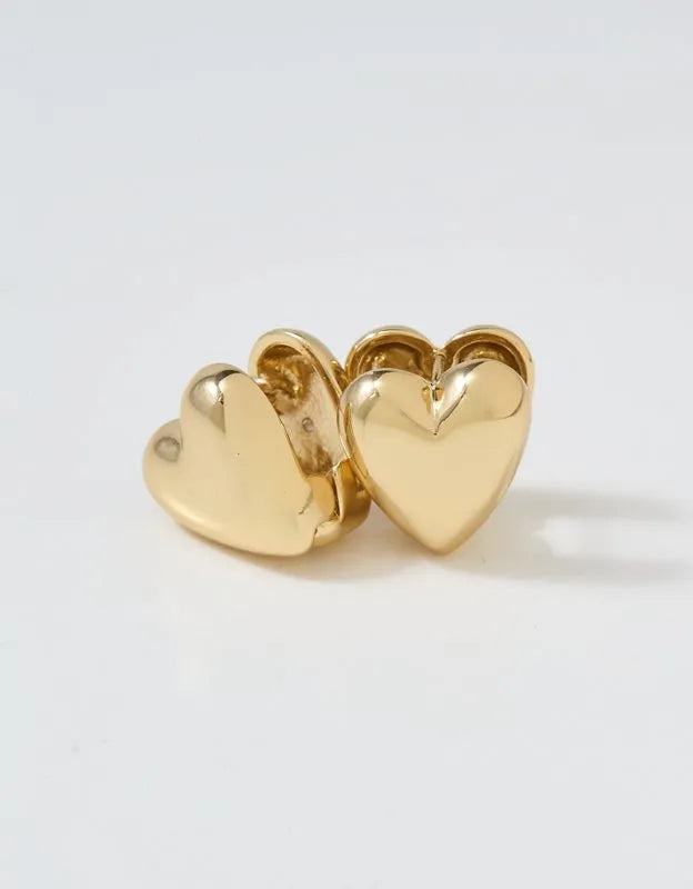 Aerie Bubble Heart Huggie Earrings