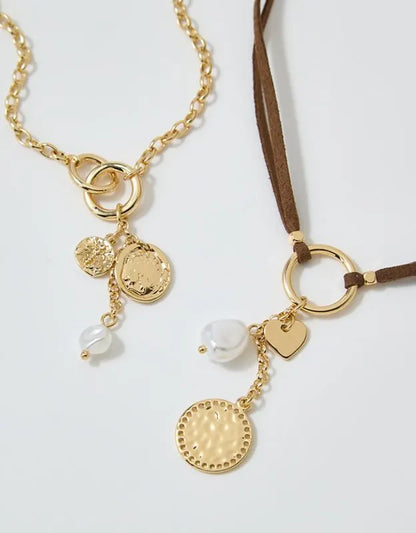 Aerie Suede Festival Charm Necklace Pack