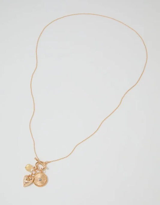 Aerie Long Charm Pendant Necklace