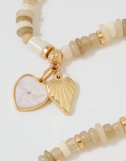 Aerie Chunky Beaded Charm Necklace