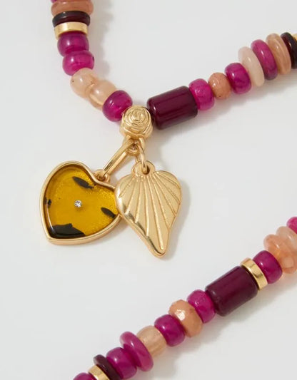 Aerie Chunky Beaded Charm Necklace