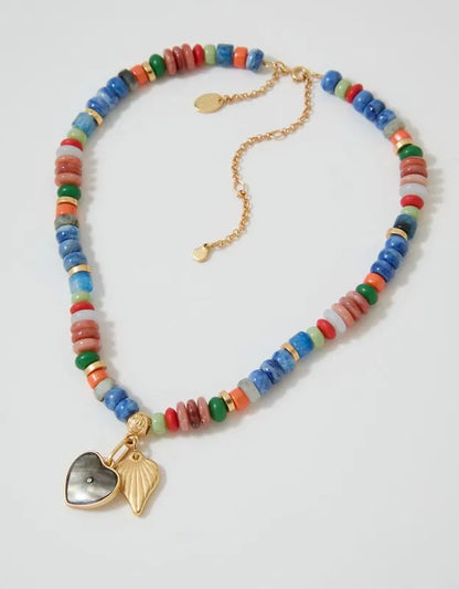 Aerie Chunky Beaded Charm Necklace