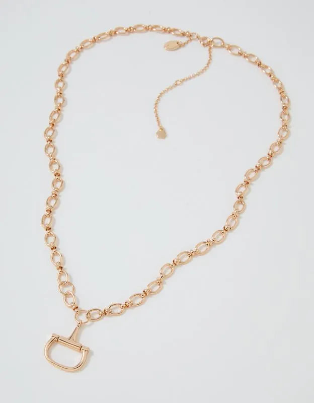 Aerie Long Horsebit Necklace