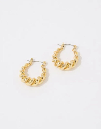 Aerie Twist Dome Hoop Earrings