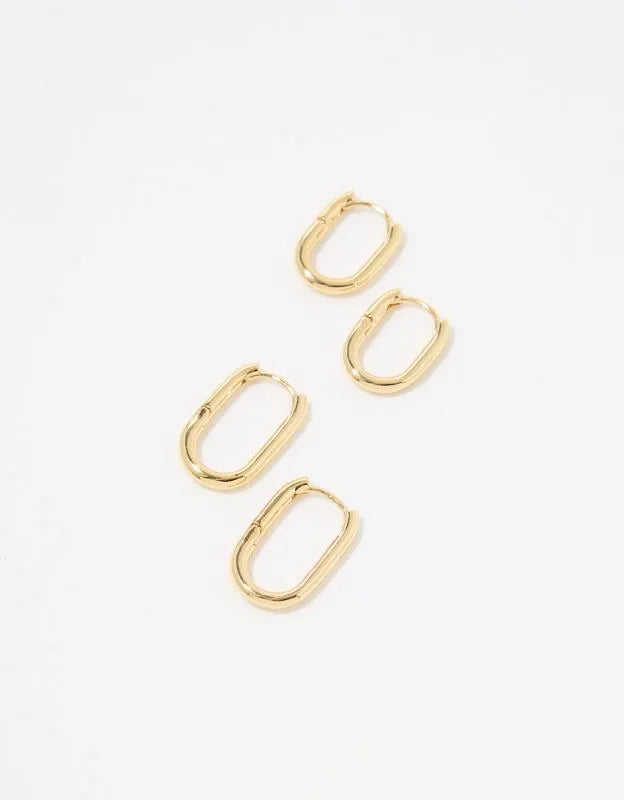 Aerie Chunky Paperclip Hoop Earring Pack