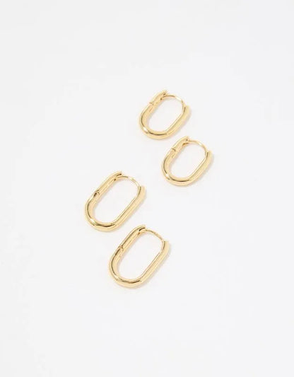 Aerie Chunky Paperclip Hoop Earring Pack