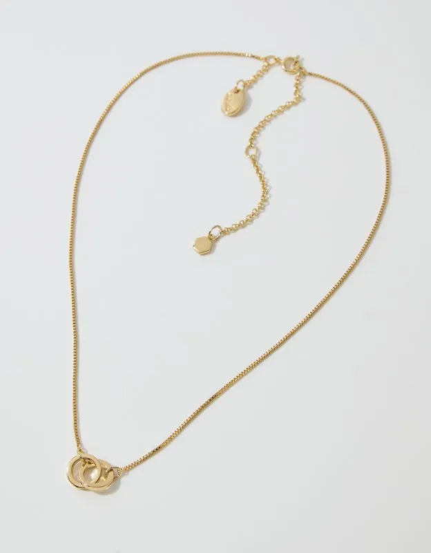 Aerie Mixed Metal Circle Necklace