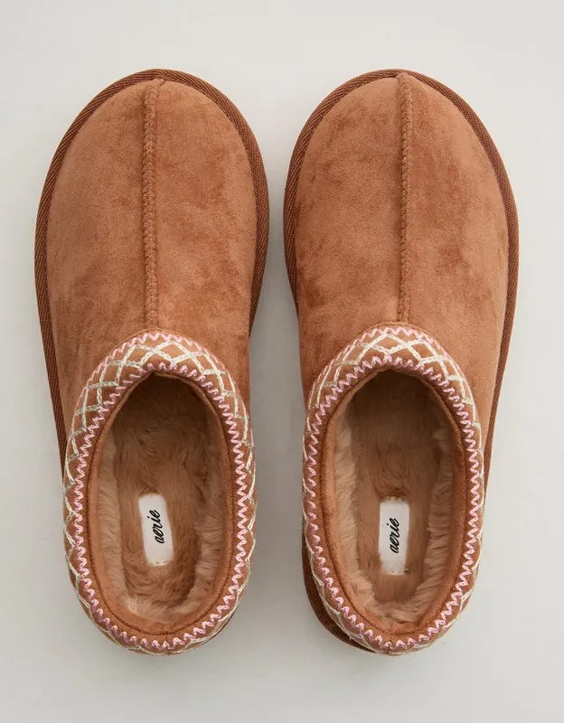 Aerie Embroidered Slippers