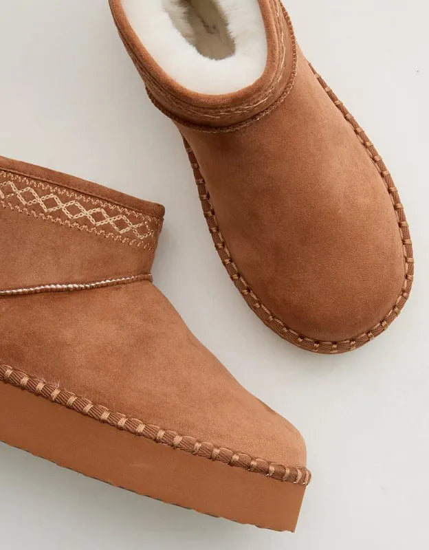 Aerie Embroidered Scuff Booties