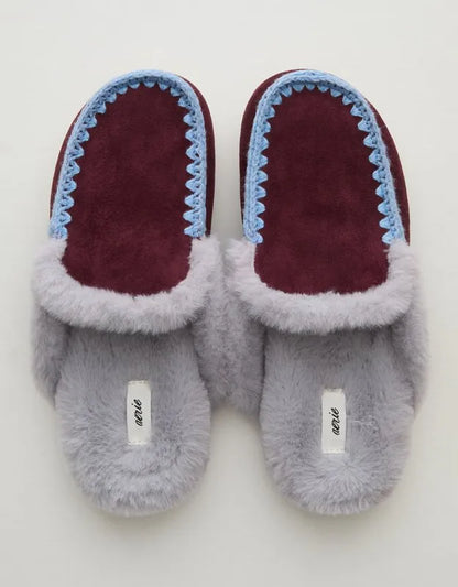 Aerie Contrast Stitch Slippers