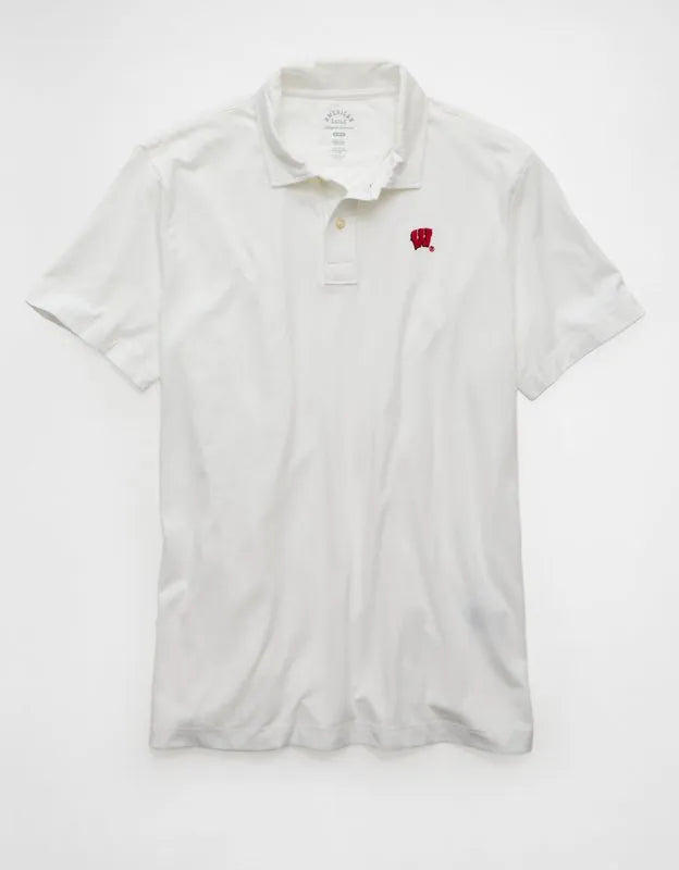 AE 24/7 Wisconsin Badgers Graphic Club Polo Shirt