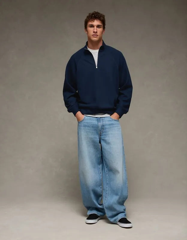 AE 24/7 Quilted Quarter-Zip Sweatshirt