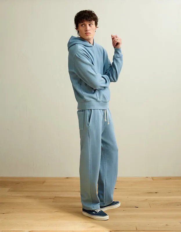 AE Laidback Luxe Heavyweight Open-Hem Sweatpant