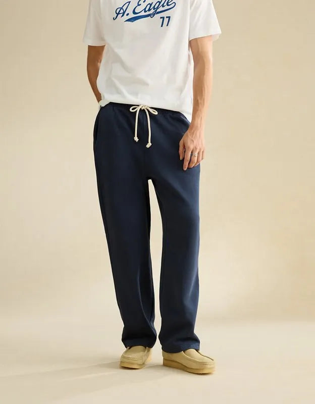 AE Laidback Luxe Heavyweight Open-Hem Sweatpant