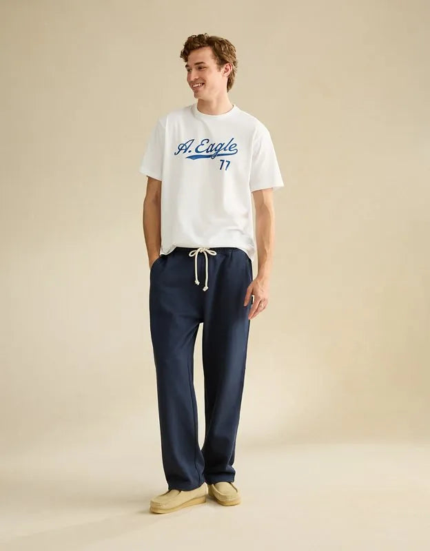 AE Laidback Luxe Heavyweight Open-Hem Sweatpant