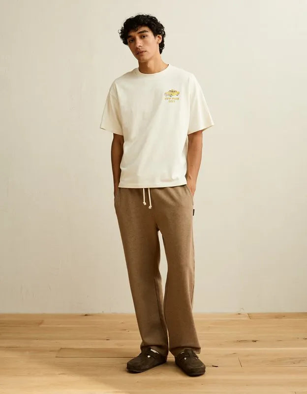 AE Laidback Luxe Heavyweight Open-Hem Sweatpant