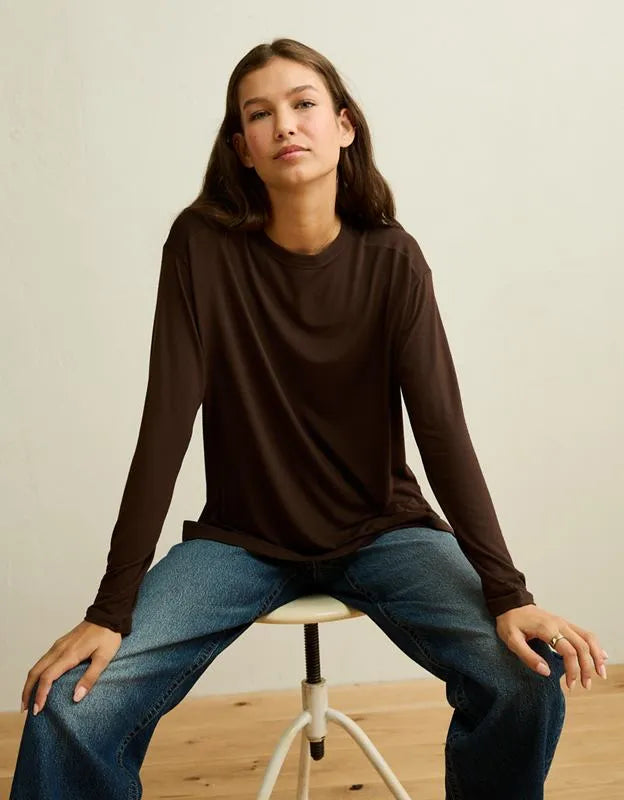 AE Soft & Sexy Relaxed Fit Long-Sleeve T-Shirt