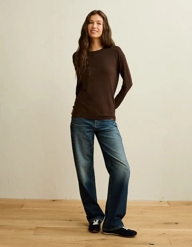 AE Soft & Sexy Relaxed Fit Long-Sleeve T-Shirt