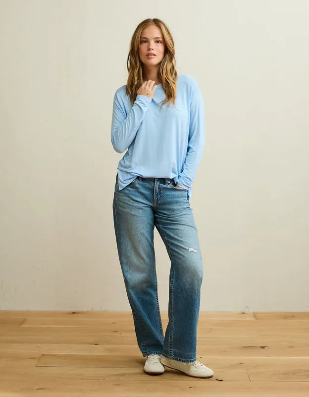 AE Soft & Sexy Relaxed Fit Long-Sleeve T-Shirt