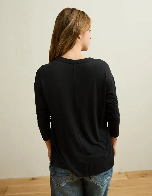 AE Soft & Sexy Relaxed Fit Long-Sleeve T-Shirt