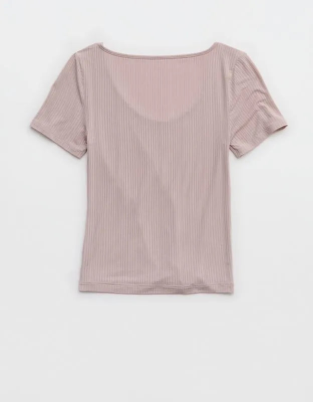 Superchill Modal Rib Short Sleeve Scoop T-Shirt