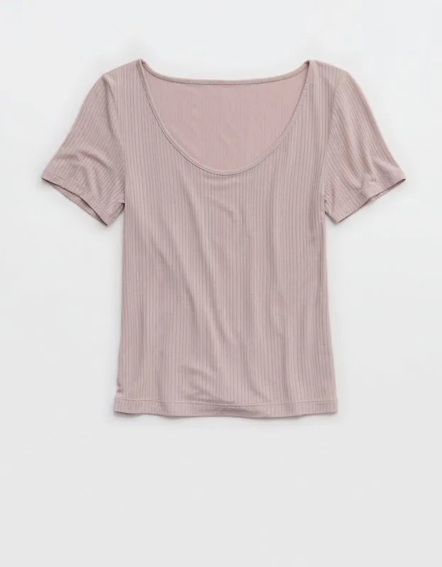 Superchill Modal Rib Short Sleeve Scoop T-Shirt