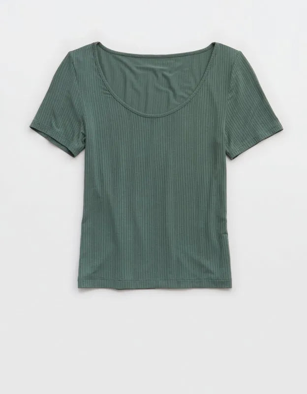Superchill Modal Rib Short Sleeve Scoop T-Shirt