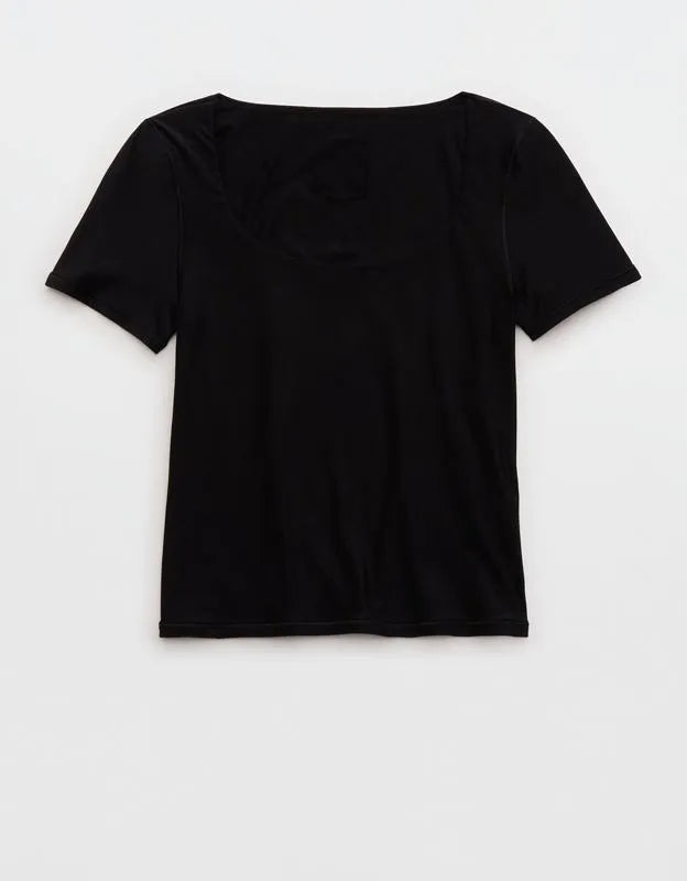 SMOOTHEZ Short Sleeve Scoop T-Shirt