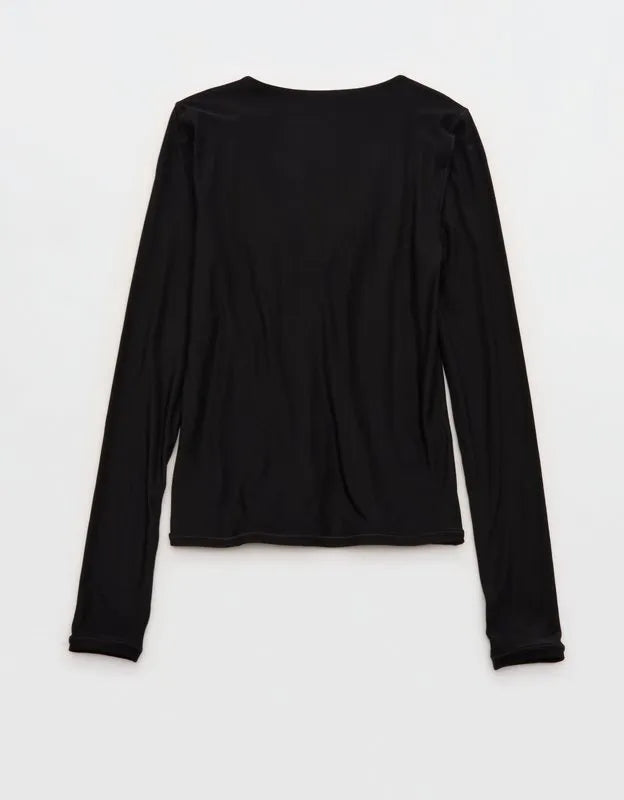 SMOOTHEZ Long Sleeve Ruched Top