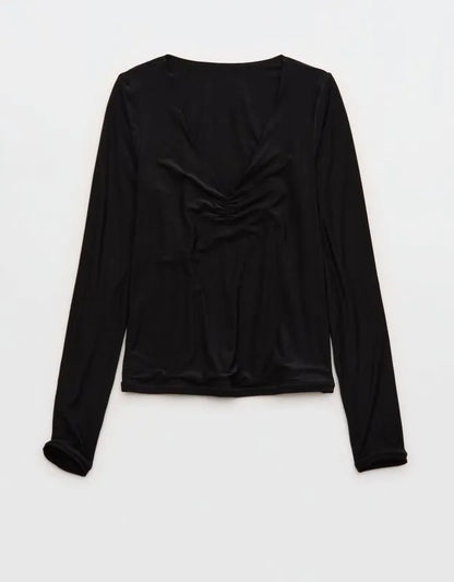 SMOOTHEZ Long Sleeve Ruched Top