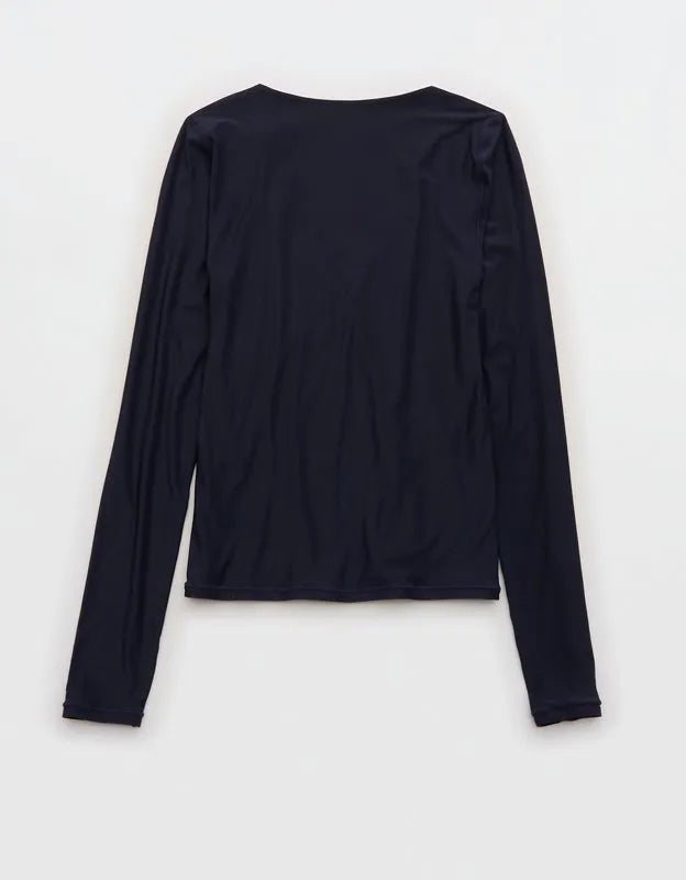 SMOOTHEZ Long Sleeve Ruched Top