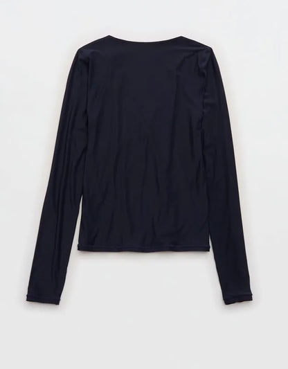 SMOOTHEZ Long Sleeve Ruched Top