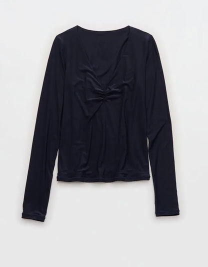 SMOOTHEZ Long Sleeve Ruched Top