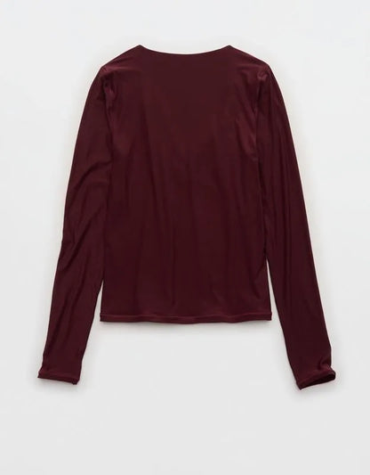 SMOOTHEZ Long Sleeve Ruched Top
