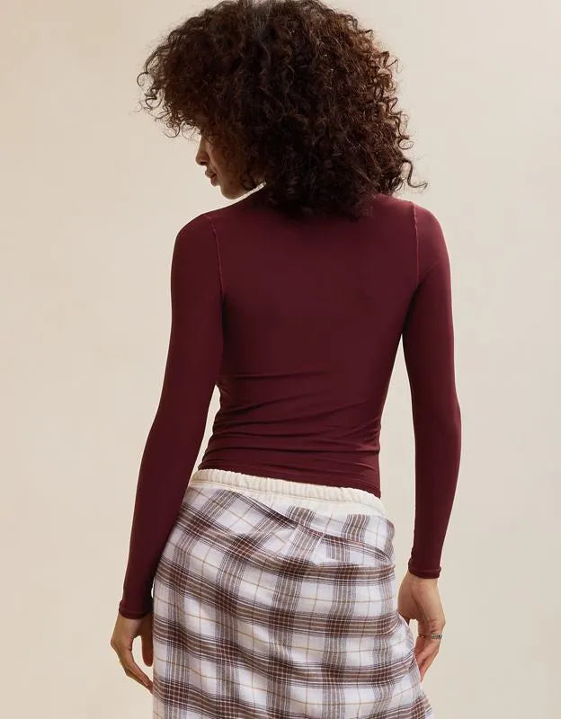 SMOOTHEZ Long Sleeve Ruched Top