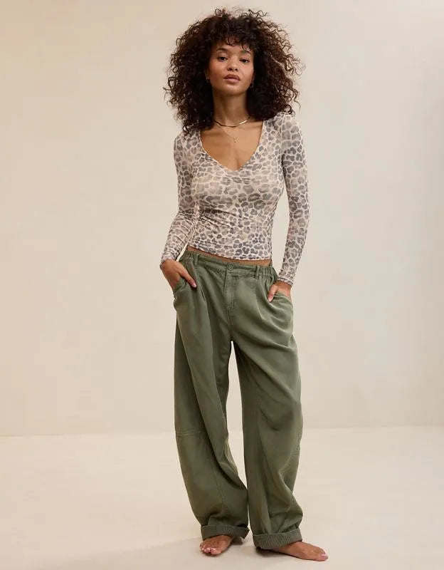 SMOOTHEZ Long Sleeve Ruched Top