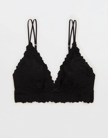 Show Off Rosey Lace Padded Plunge Bralette